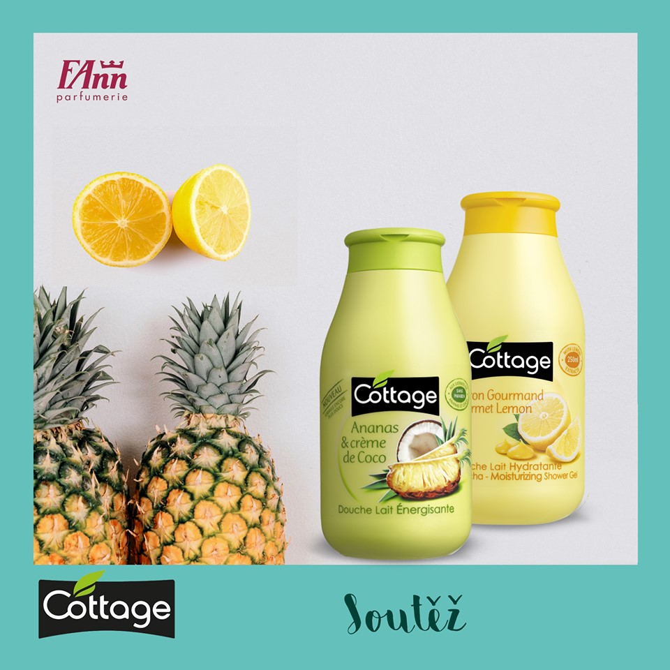 Soutěž o jeden z těchto sprchových gelů Cottage Ananas kokos nebo Citron