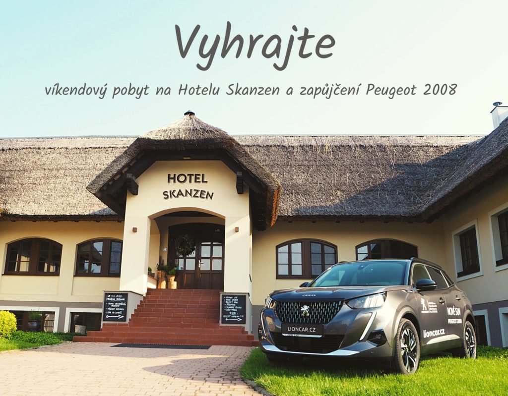 Soutěž o víkendový pobyt pro dva na Hotel Skanzen a zapůjčení vozu Peugeot 2008