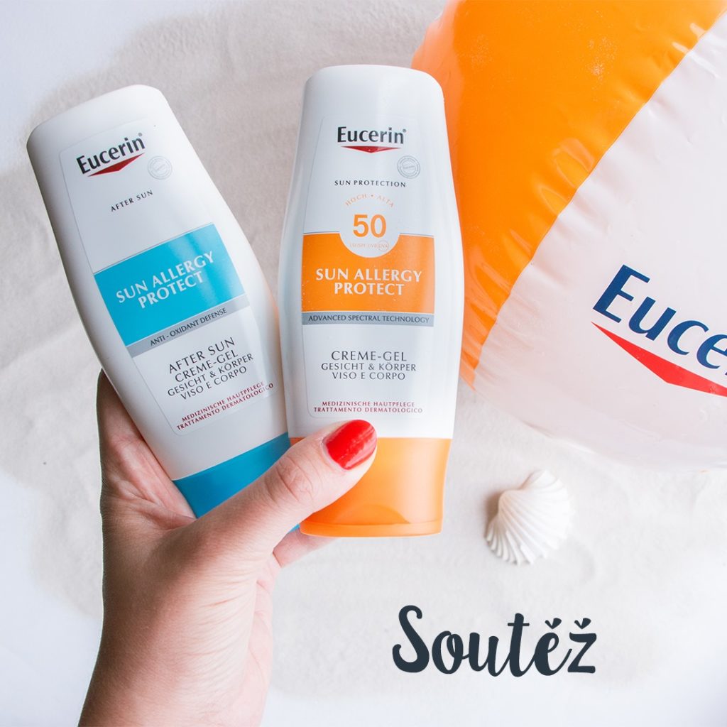 Soutěž o Eucerin Krémový gel na opalování Sun Allergy Protect a gel po opalování Sensitive Relief