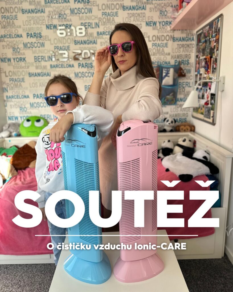 Soutěž o čističku vzduchu Ionic-CARE v limitovaných dětských barvách modrá a růžová